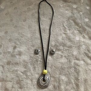 Hand made African necklace & earrings